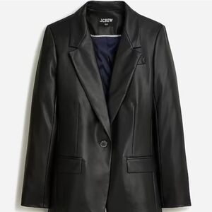 J.Crew Faux Leather Willa Blazer